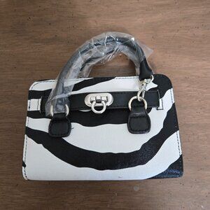 #253 For Your Ease Only (Lori Greiner) Zebra Print Satchel – NWOT